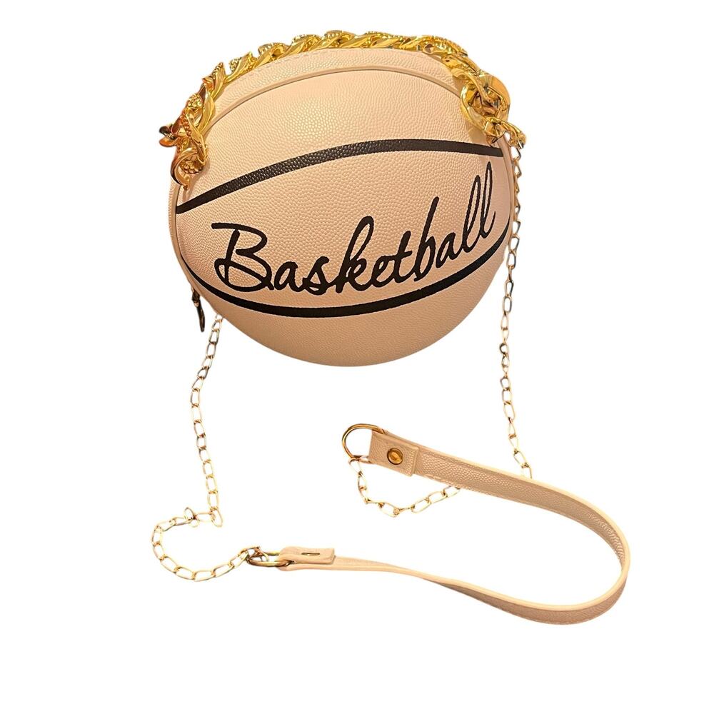 Novelty Basketball Crossbody Bag Purse White Tendy